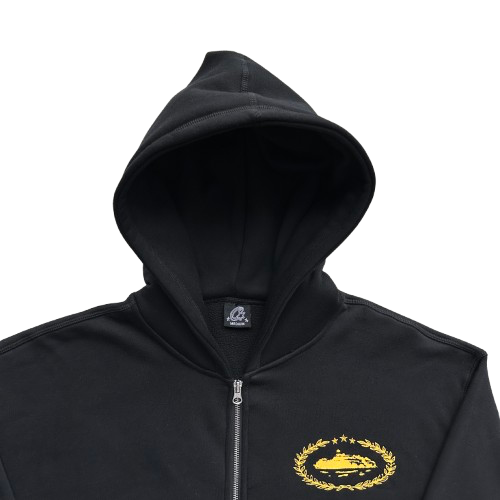 SUPERIOR ROYALE ZIP HOODIE (BLACK/YELLOW)