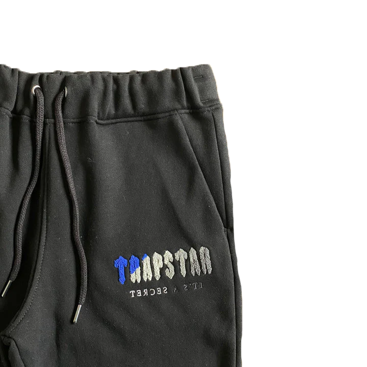 TRAPSTAR CHENILLE DECODED HOODED TRACKSUIT (BLACK/BLUE))