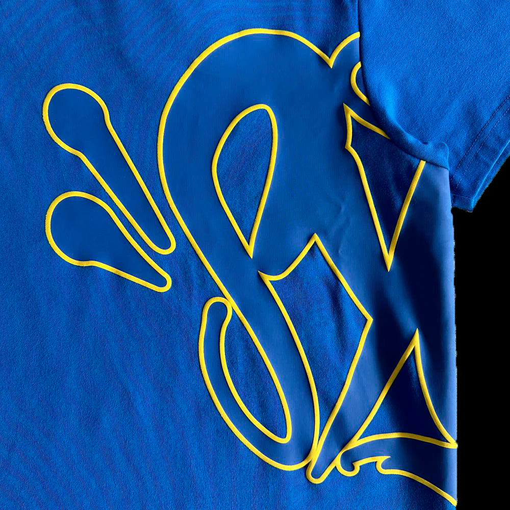 T-SHIRT & SHORTS LOGO SET (BLUE / YELLOW)