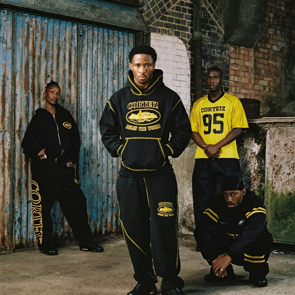 SUPERIOR ROYALE ZIP HOODIE (BLACK/YELLOW)