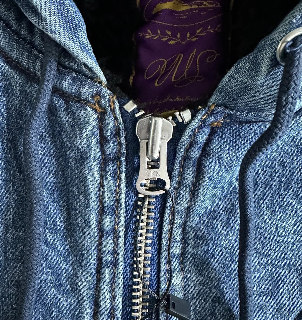 EMBOSSED C-STAR DENIM JACKET (BLUE)