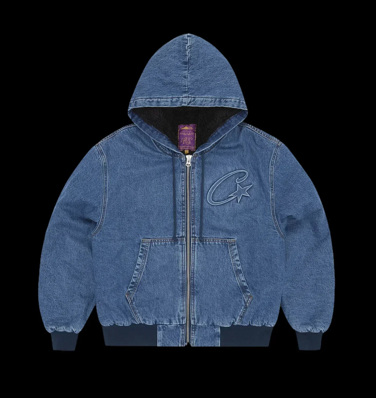 EMBOSSED C-STAR DENIM JACKET (BLUE)