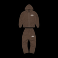 ISLAND PUFF PRINT ZIP TRACKSUIT (BROWN)