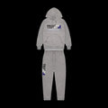 TRAPSTAR CHENILLE DECODED 2.0 HOODED TRACKSUIT - (GREY/DAZZLING BLUE)