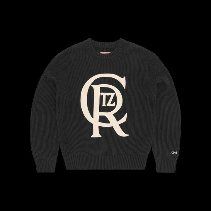 CREST KNIT SWEATER (BLACK)