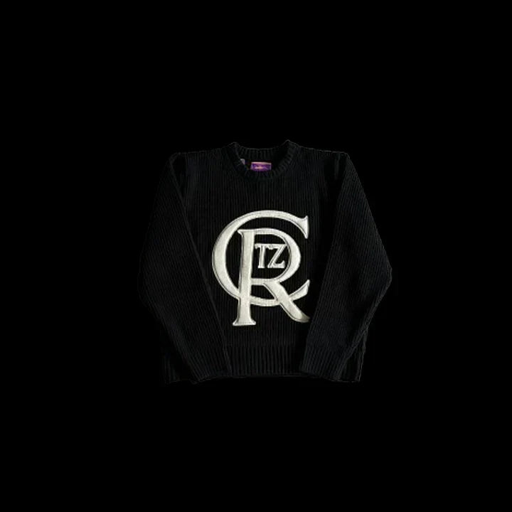CREST KNIT SWEATER (BLACK)