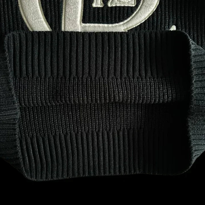 CREST KNIT SWEATER (BLACK)