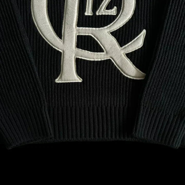 CREST KNIT SWEATER (BLACK)