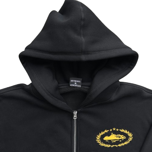 SUPERIOR ROYALE ZIP HOODIE (BLACK/YELLOW)
