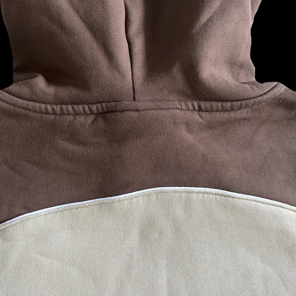PIPE HOODIE & SHORT SET (BEIGE/BROWN)