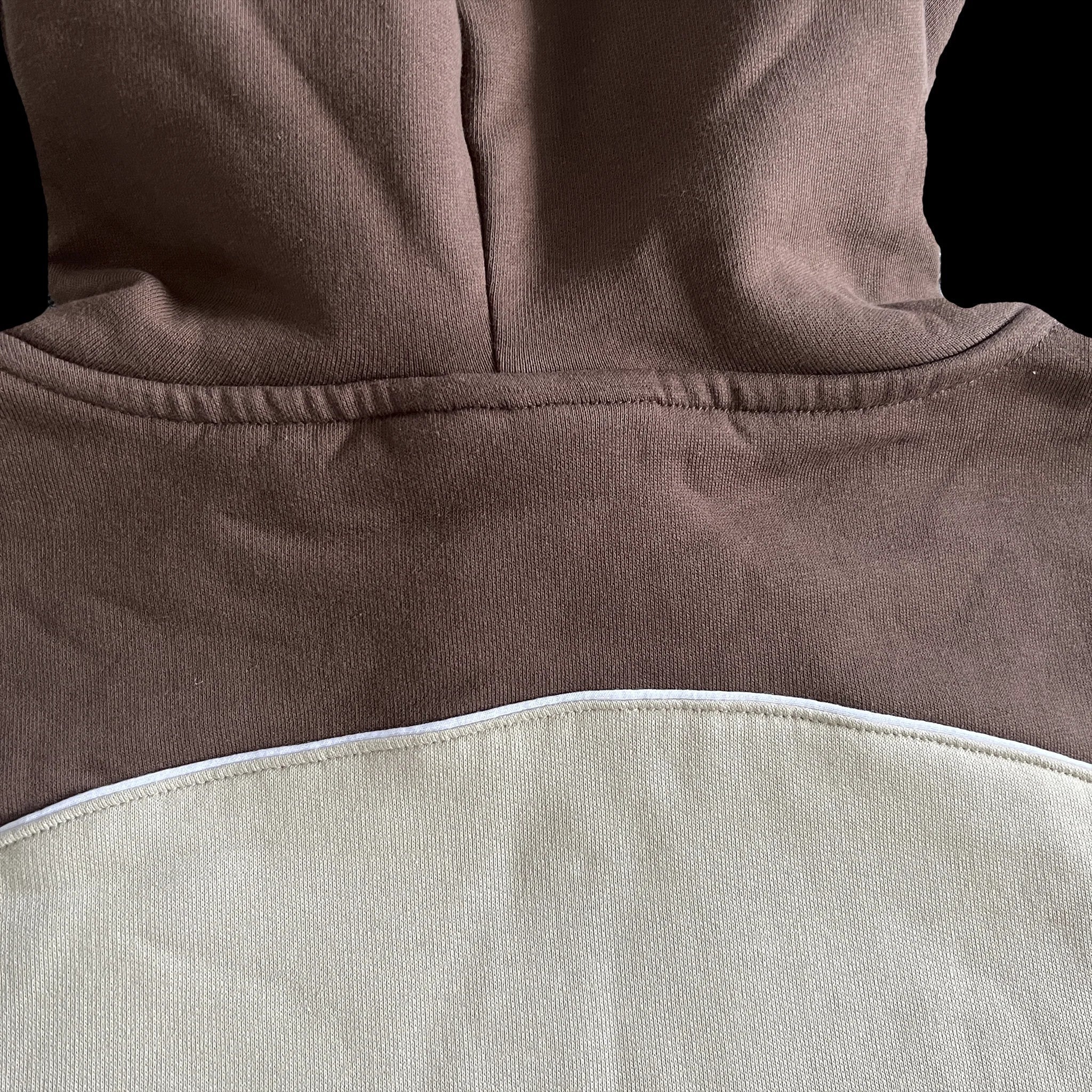 PIPE HOODIE & SHORT SET (BEIGE/BROWN)
