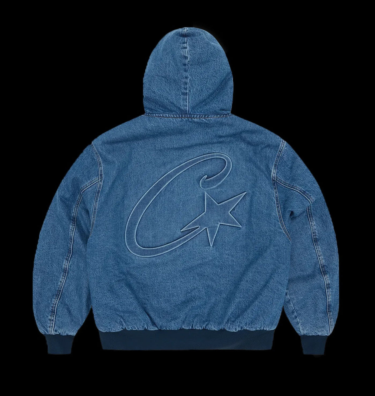 EMBOSSED C-STAR DENIM JACKET (BLUE)