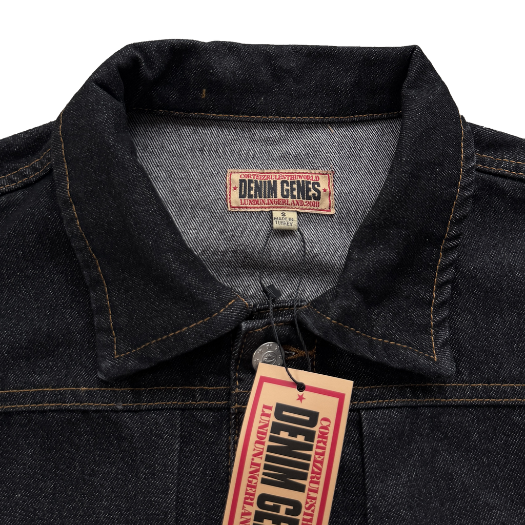 CORTEIZ CREST CHAINSTITCH DENIM JACKET (WASHED)
