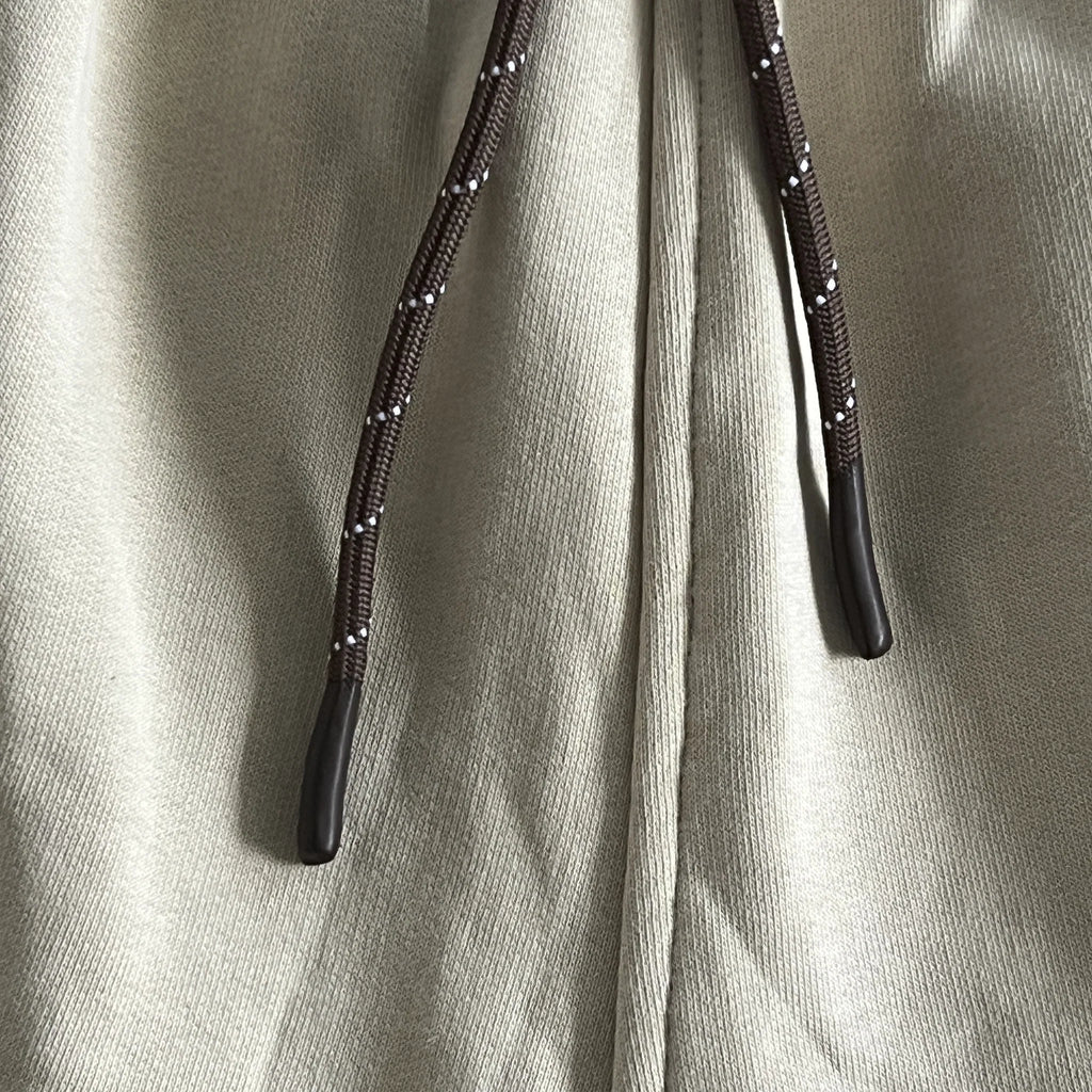 PIPE HOODIE & SHORT SET (BEIGE/BROWN)