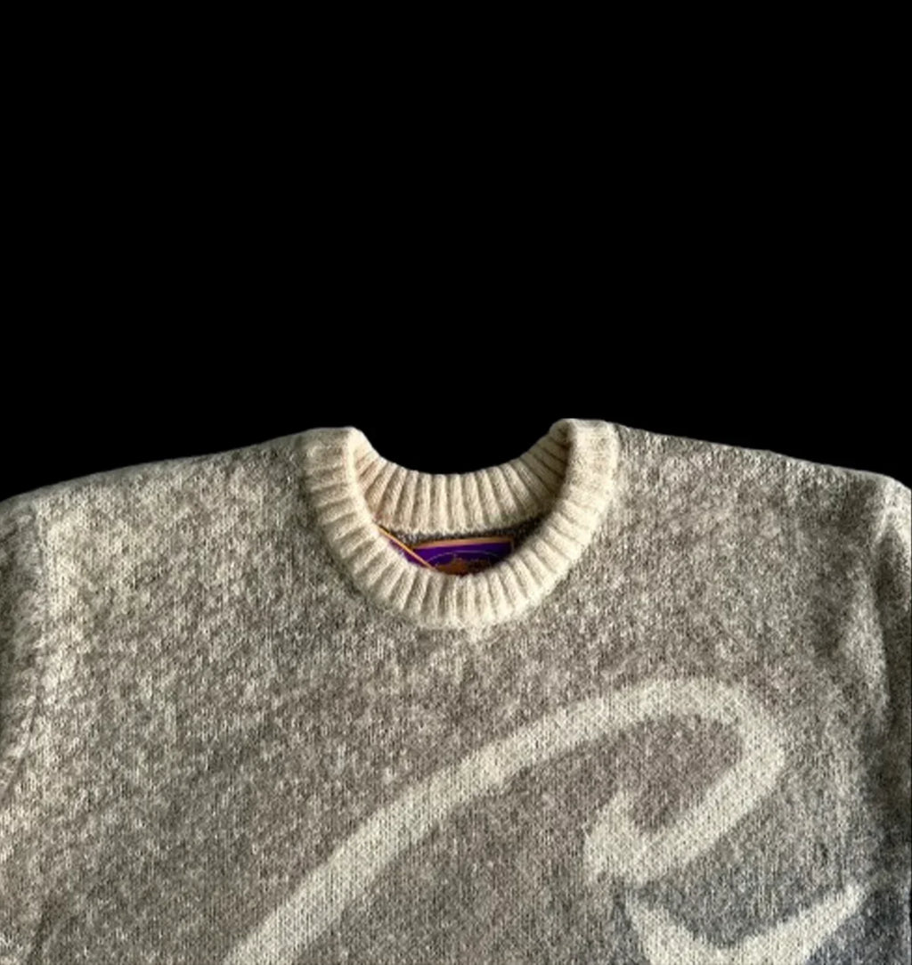 CORTEIZ C STAR GRADIENT MOHAIR KNIT SWEATER (GREY)