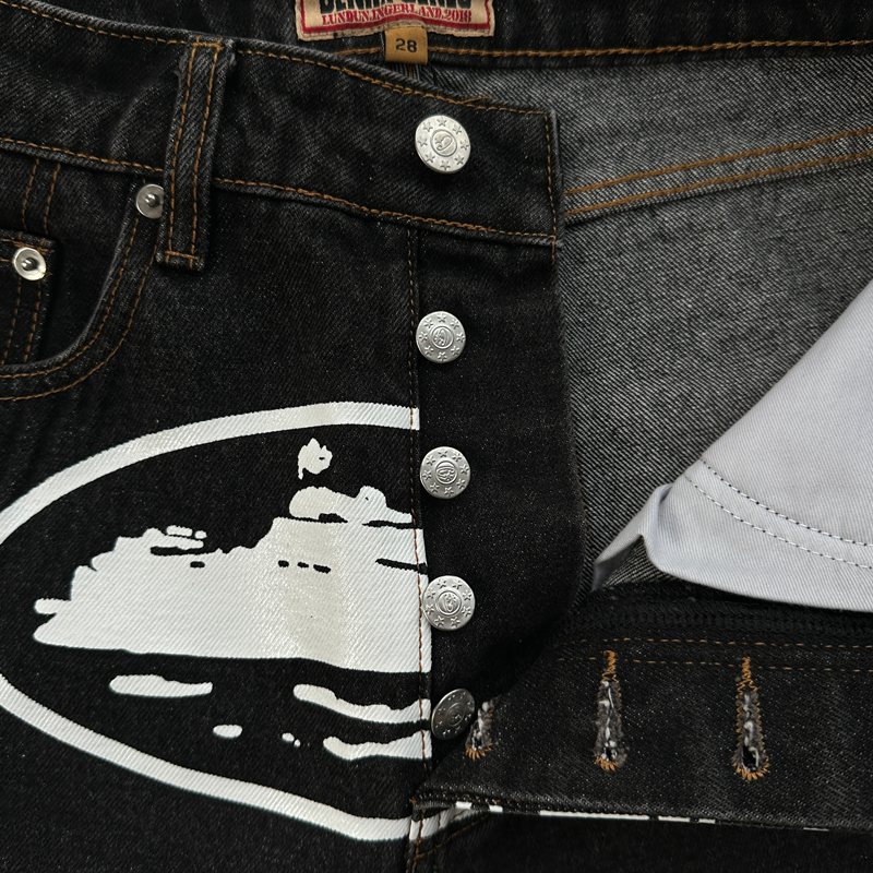 DENIM SHORTS WASHED (BLACK)
