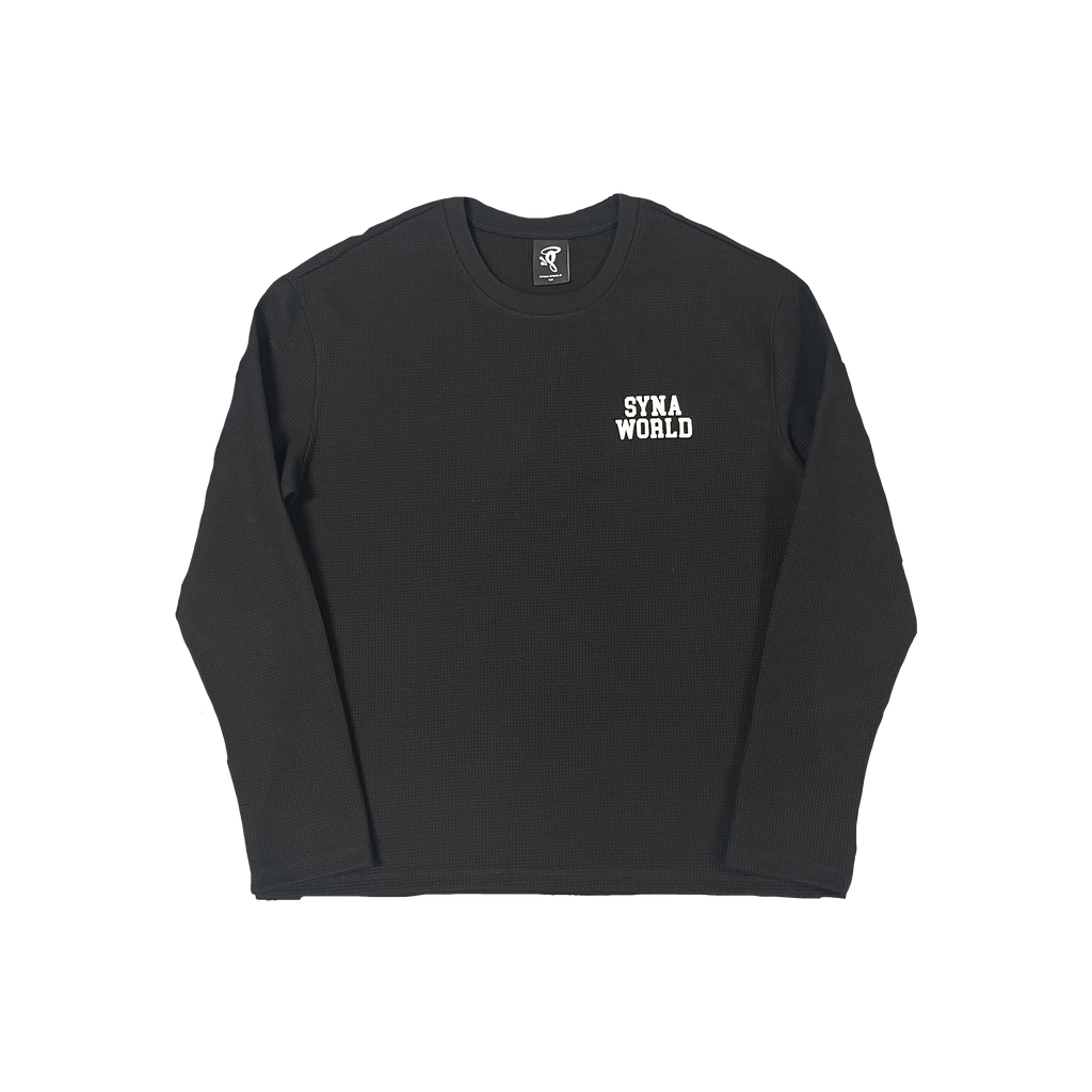 SYNA LS WAFFLE TEE (BLACK)