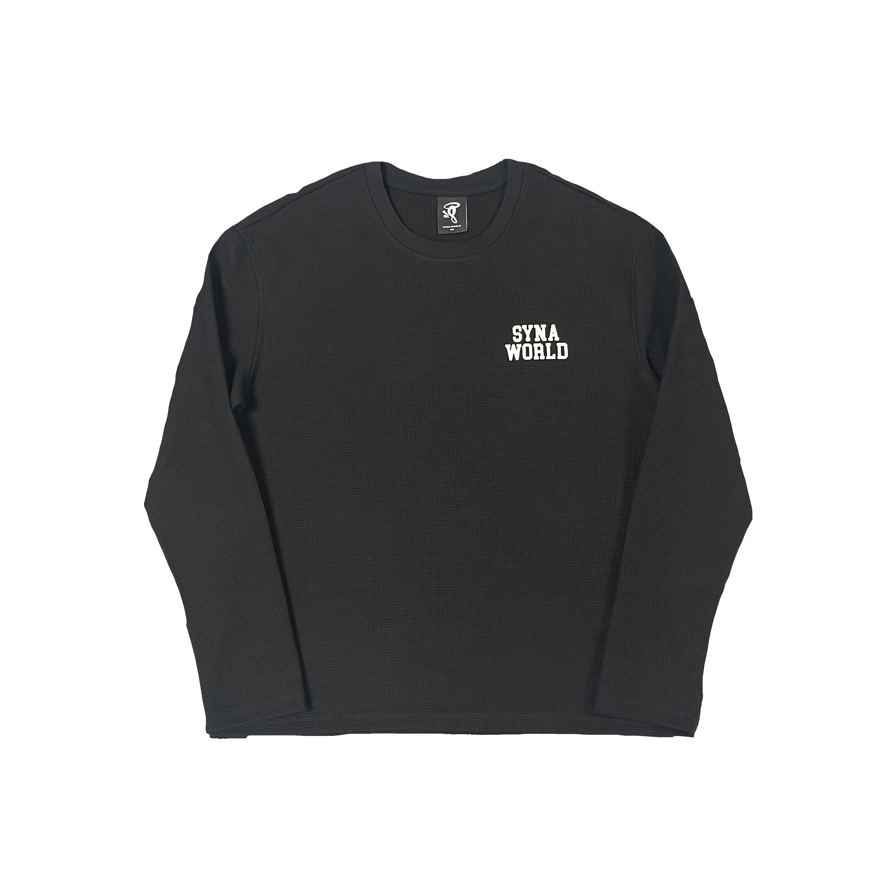 SYNA LS WAFFLE TEE (BLACK)