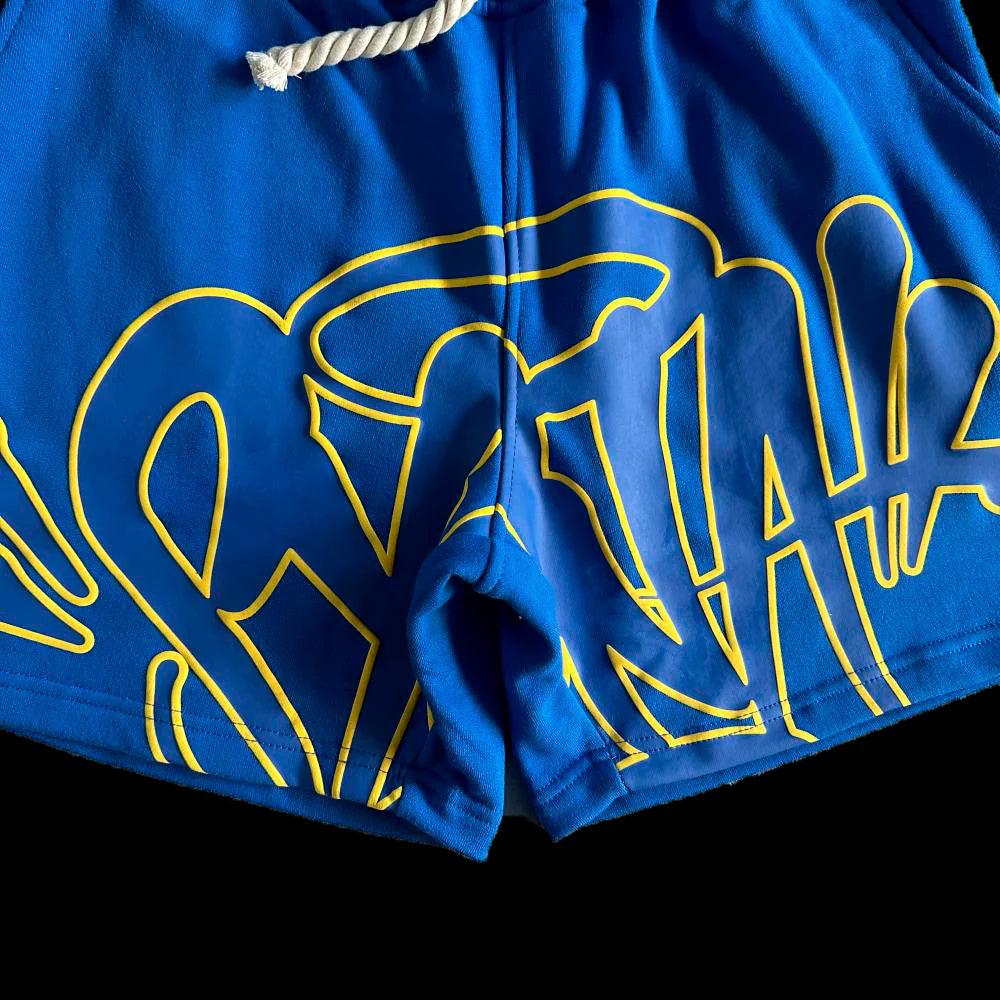 T-SHIRT & SHORTS LOGO SET (BLUE / YELLOW)