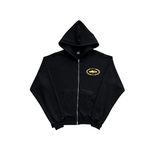 SUPERIOR ROYALE ZIP HOODIE (BLACK/YELLOW)
