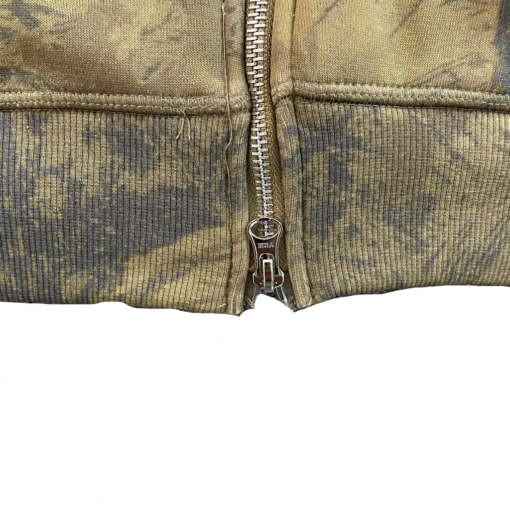 CORTEIZ ISLAND PUFF PRINT ZIP HOODIE (FOREST CAMO)