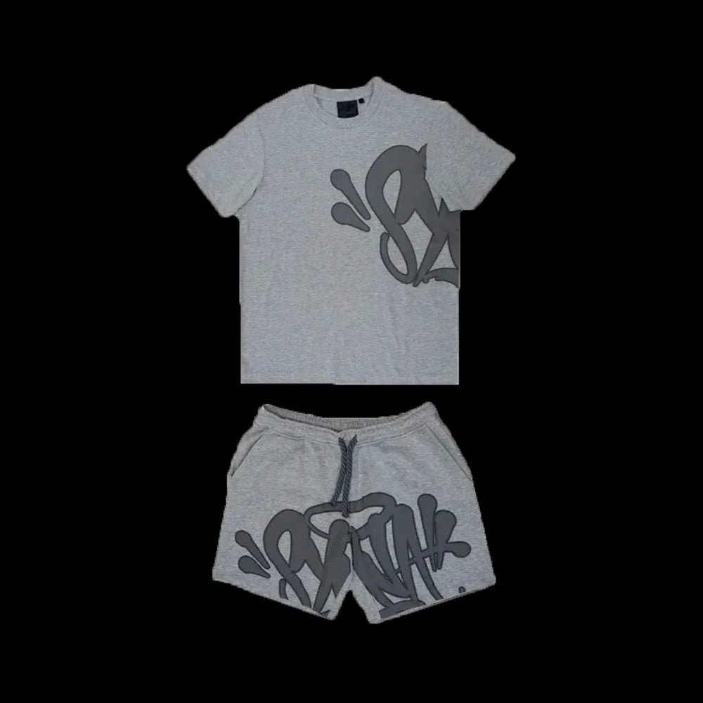 T-SHIRT & SHORTS LOGO SET (GREY)