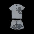 T-SHIRT & SHORTS LOGO SET (GREY)