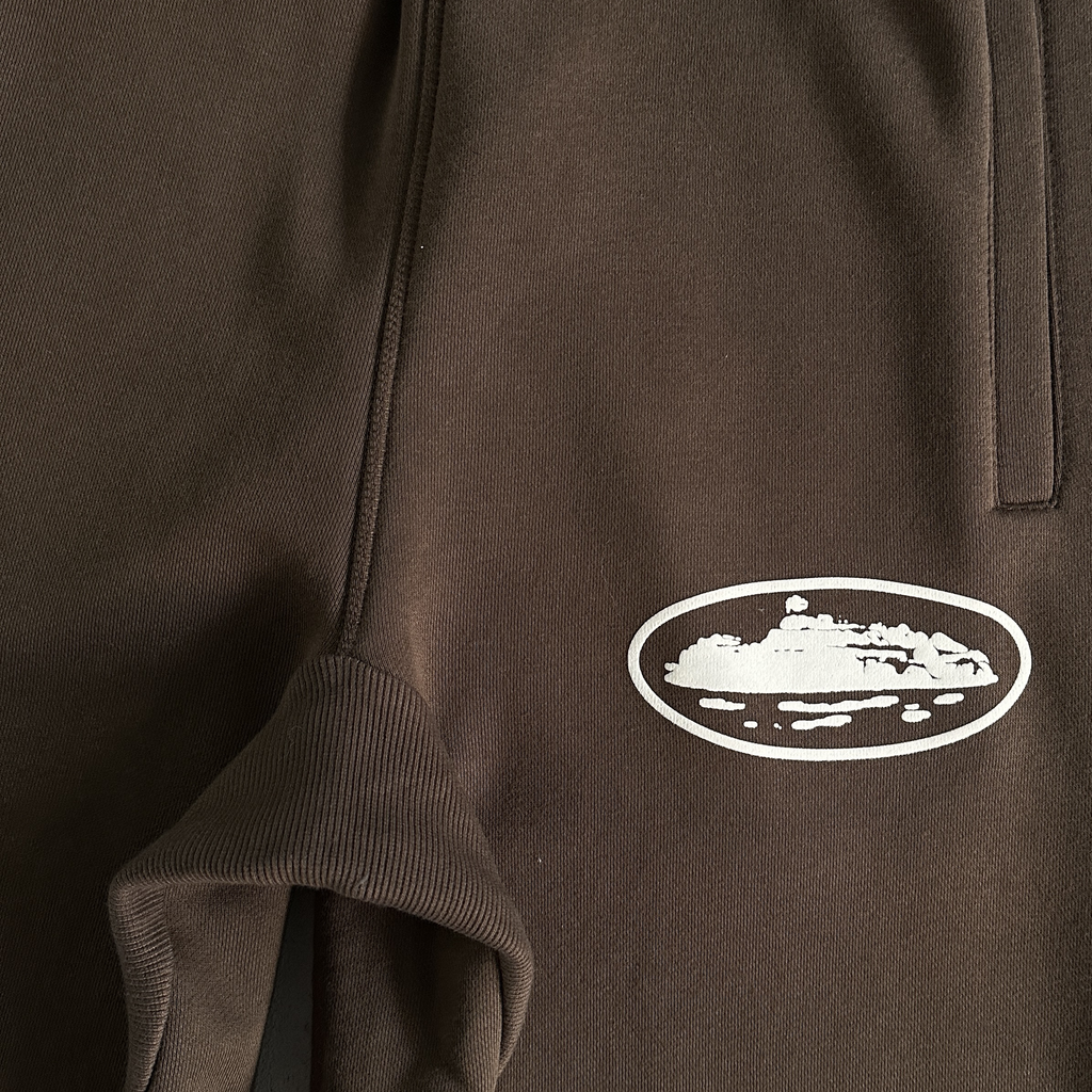 ISLAND PUFF PRINT ZIP TRACKSUIT (BROWN)