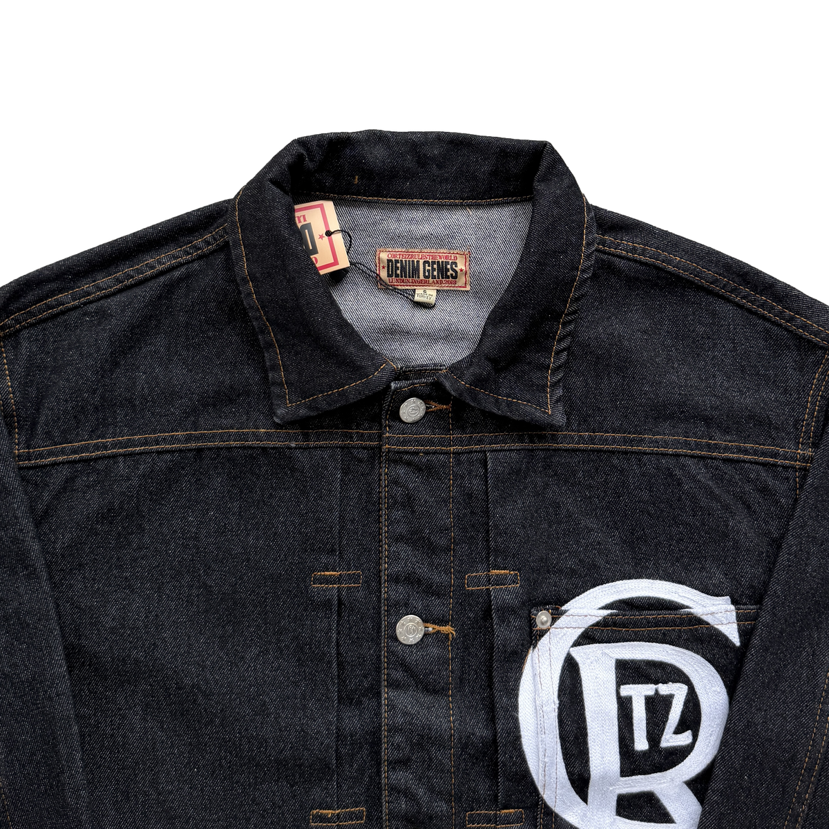 CORTEIZ CREST CHAINSTITCH DENIM JACKET (WASHED)