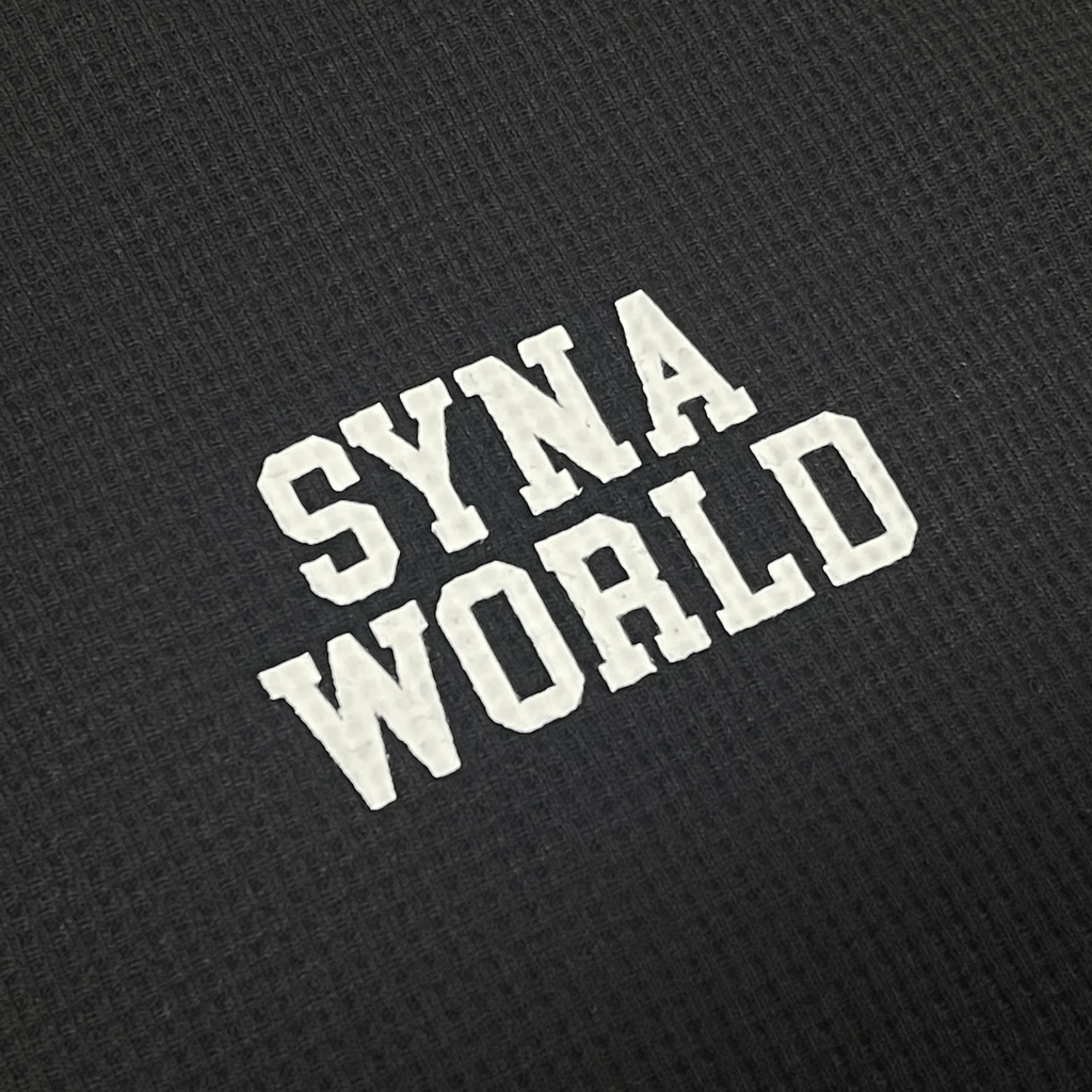 SYNA LS WAFFLE TEE (BLACK)