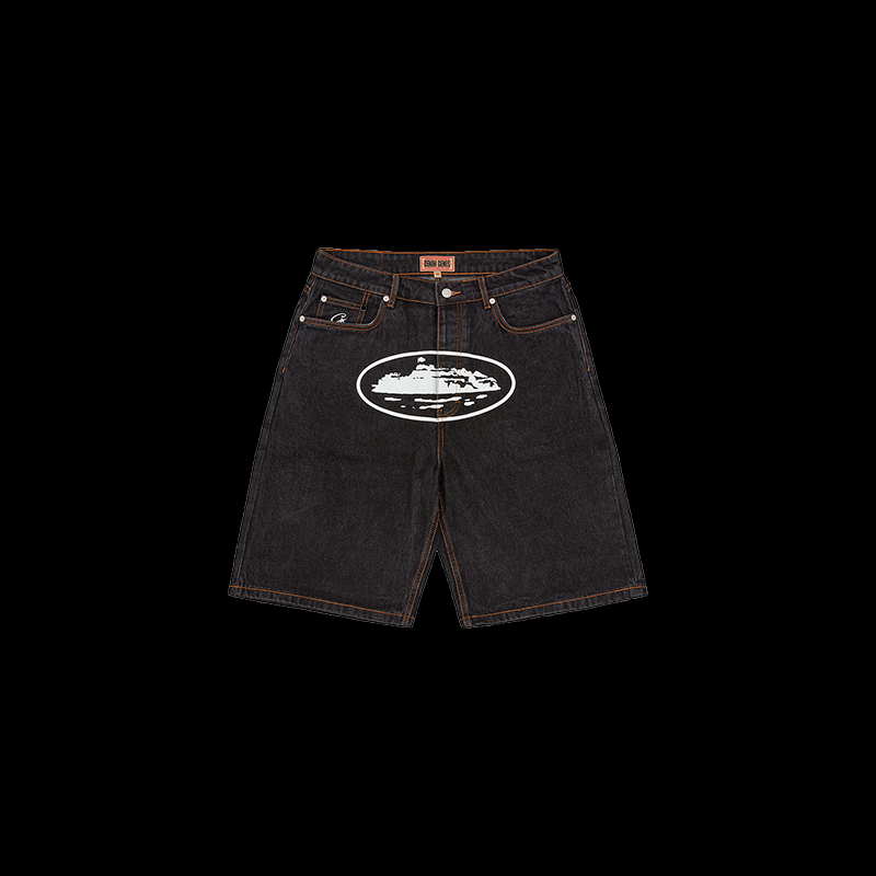 DENIM SHORTS WASHED (BLACK)
