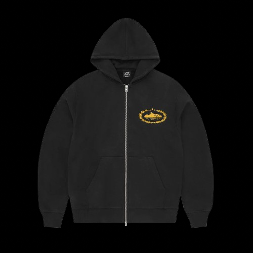 SUPERIOR ROYALE ZIP HOODIE (BLACK/YELLOW)