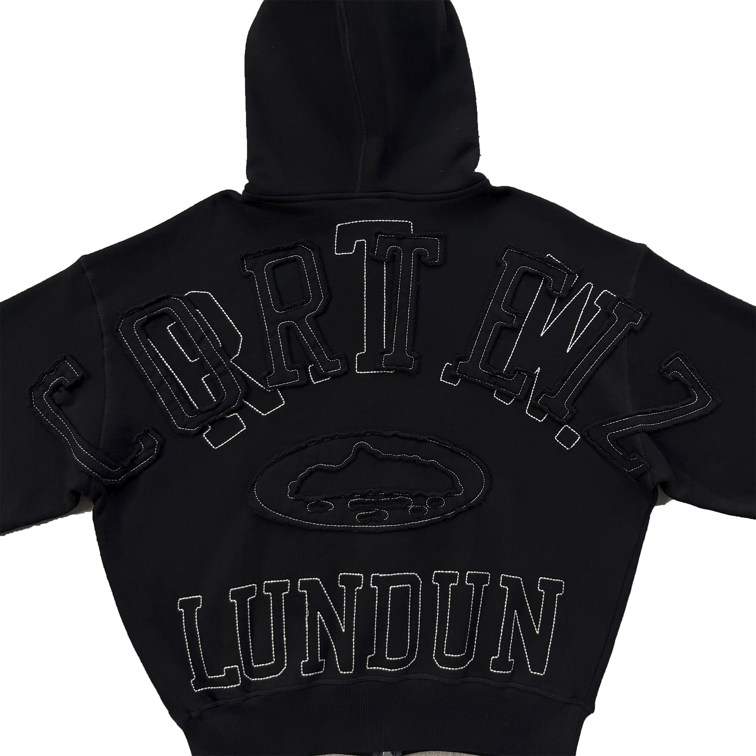 CORTEIZ LUNDUN STITCH ZIP HOODIE (BLACK)