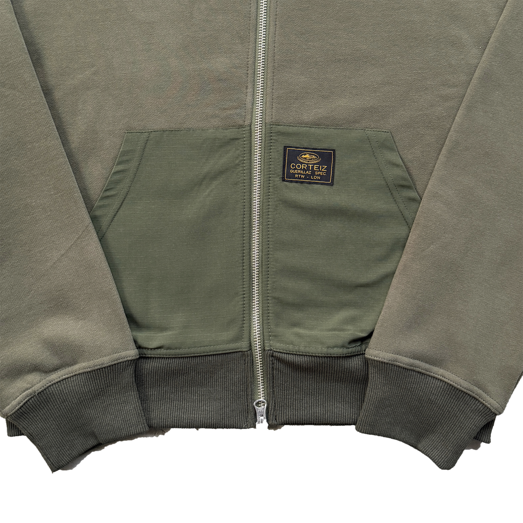 RTW GUERILLAZ RIPSTOP ZIP HOODIE - (OLIVE)