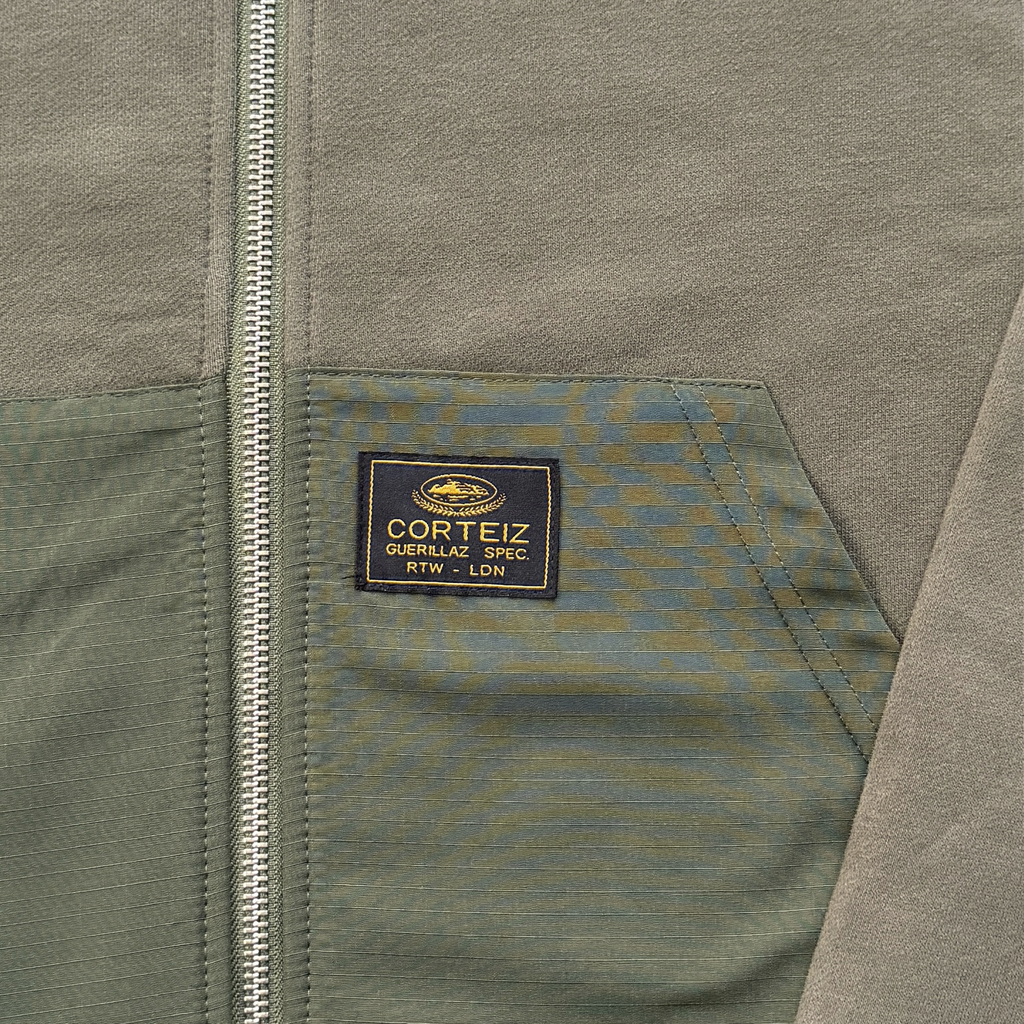 RTW GUERILLAZ RIPSTOP ZIP HOODIE - (OLIVE)