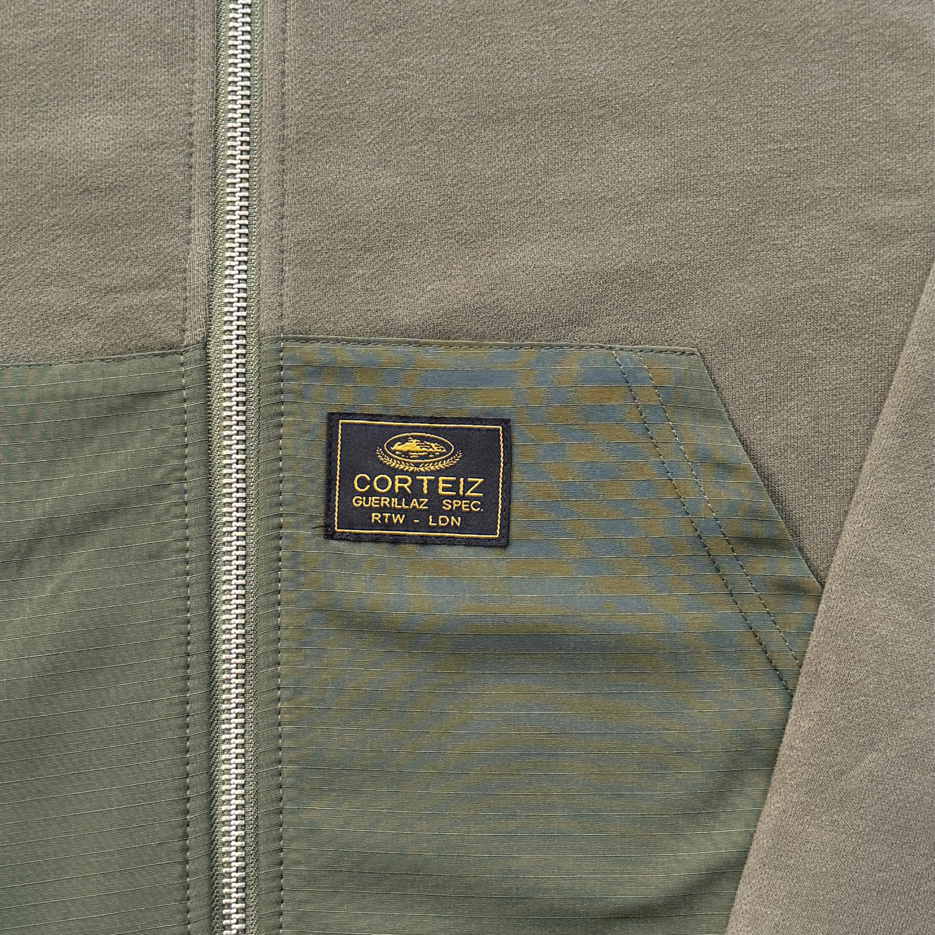 RTW GUERILLAZ RIPSTOP ZIP HOODIE - (OLIVE)