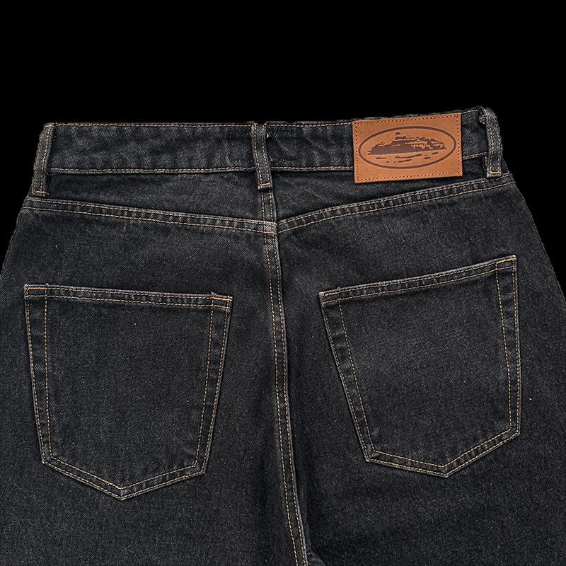 DENIM SHORTS WASHED (BLACK)