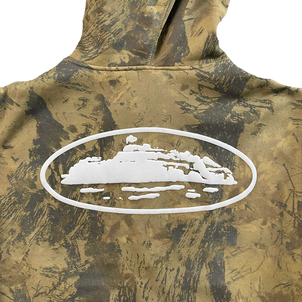 CORTEIZ ISLAND PUFF PRINT ZIP HOODIE (FOREST CAMO)