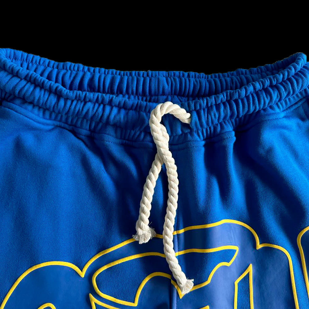 T-SHIRT & SHORTS LOGO SET (BLUE / YELLOW)