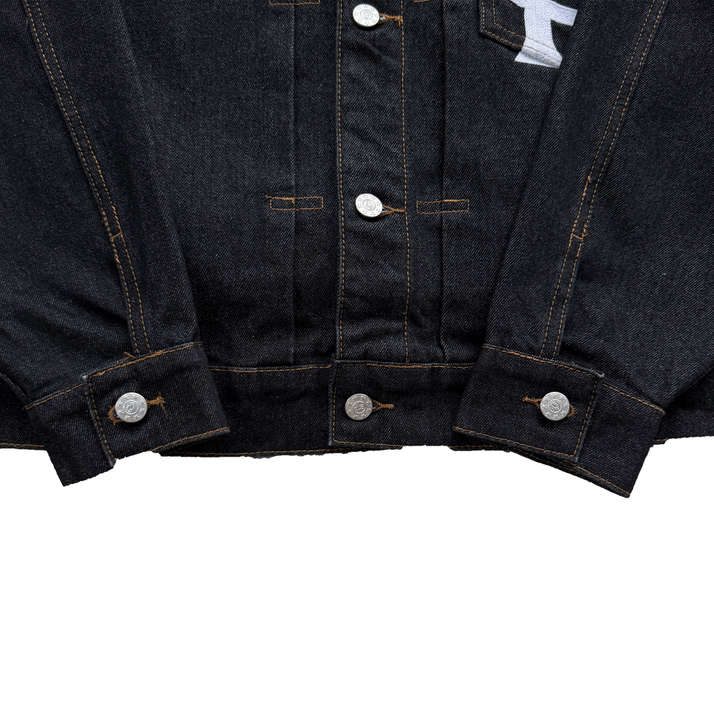 CORTEIZ CREST CHAINSTITCH DENIM JACKET (WASHED)