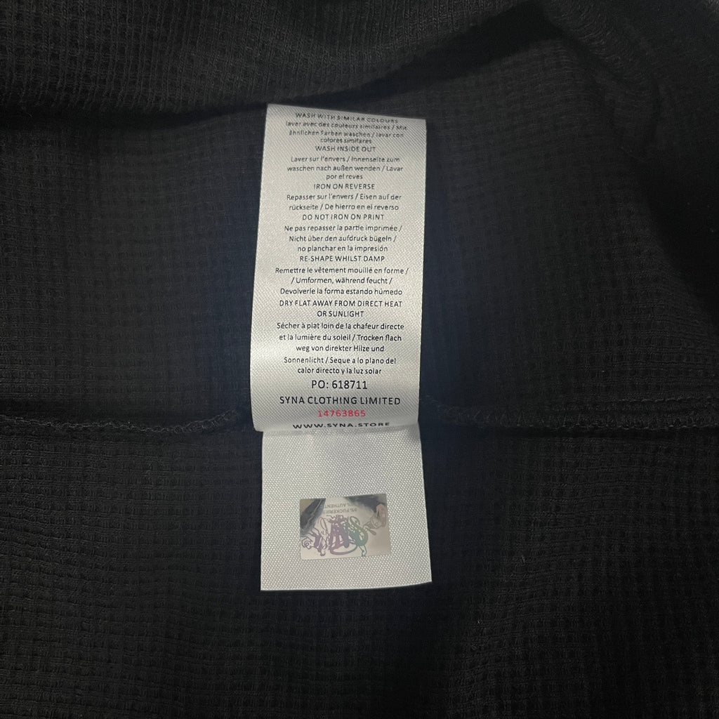 SYNA LS WAFFLE TEE (BLACK)
