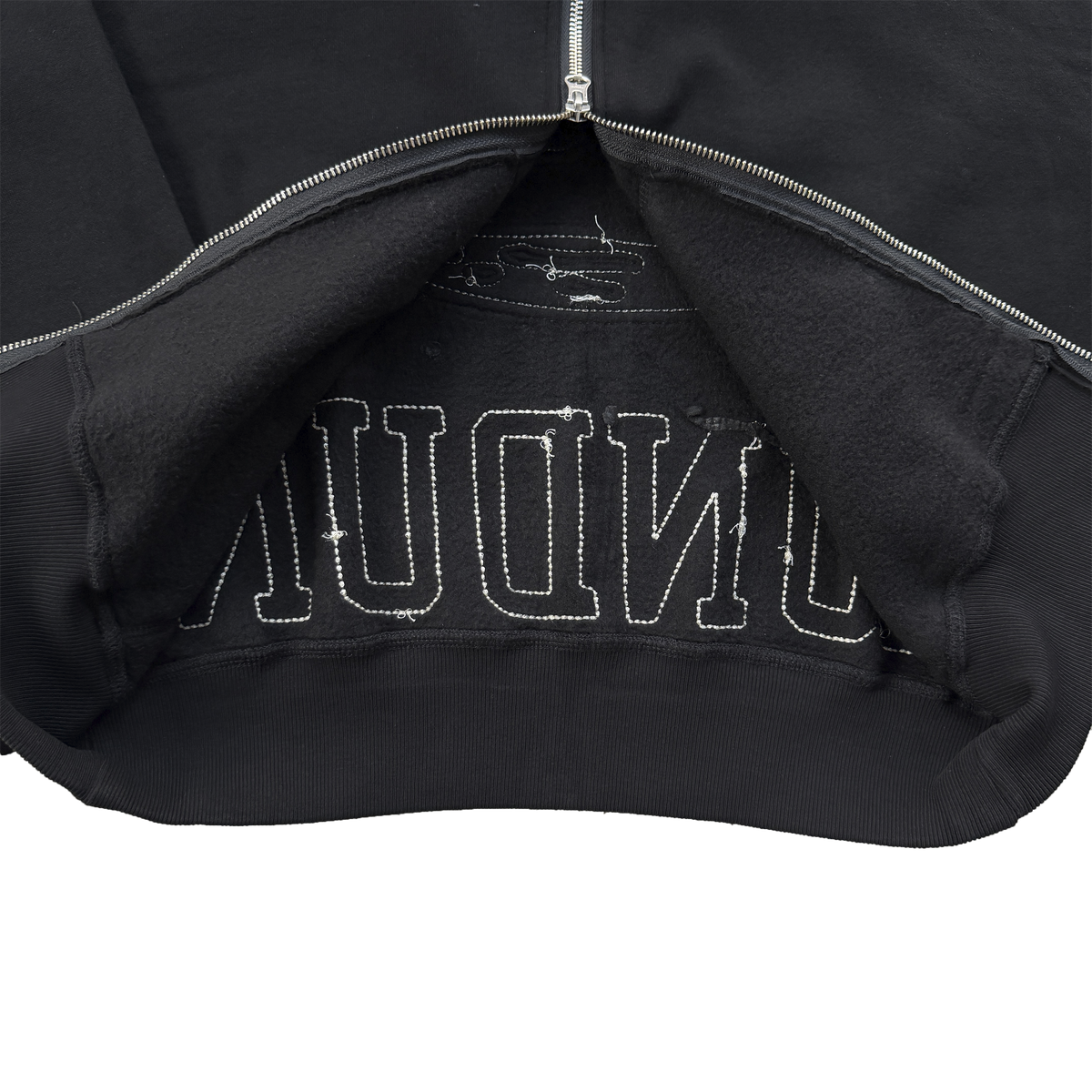 CORTEIZ LUNDUN STITCH ZIP HOODIE (BLACK)