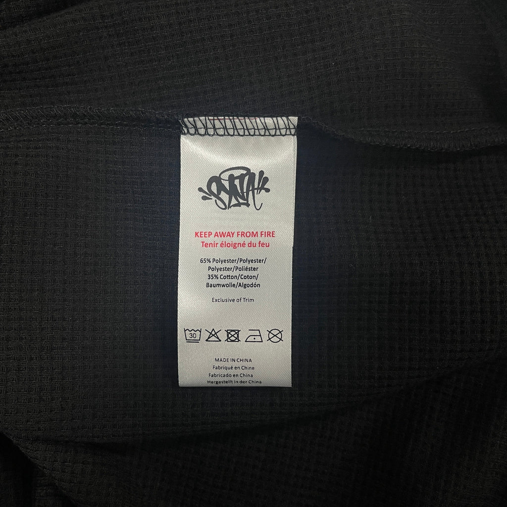 SYNA LS WAFFLE TEE (BLACK)