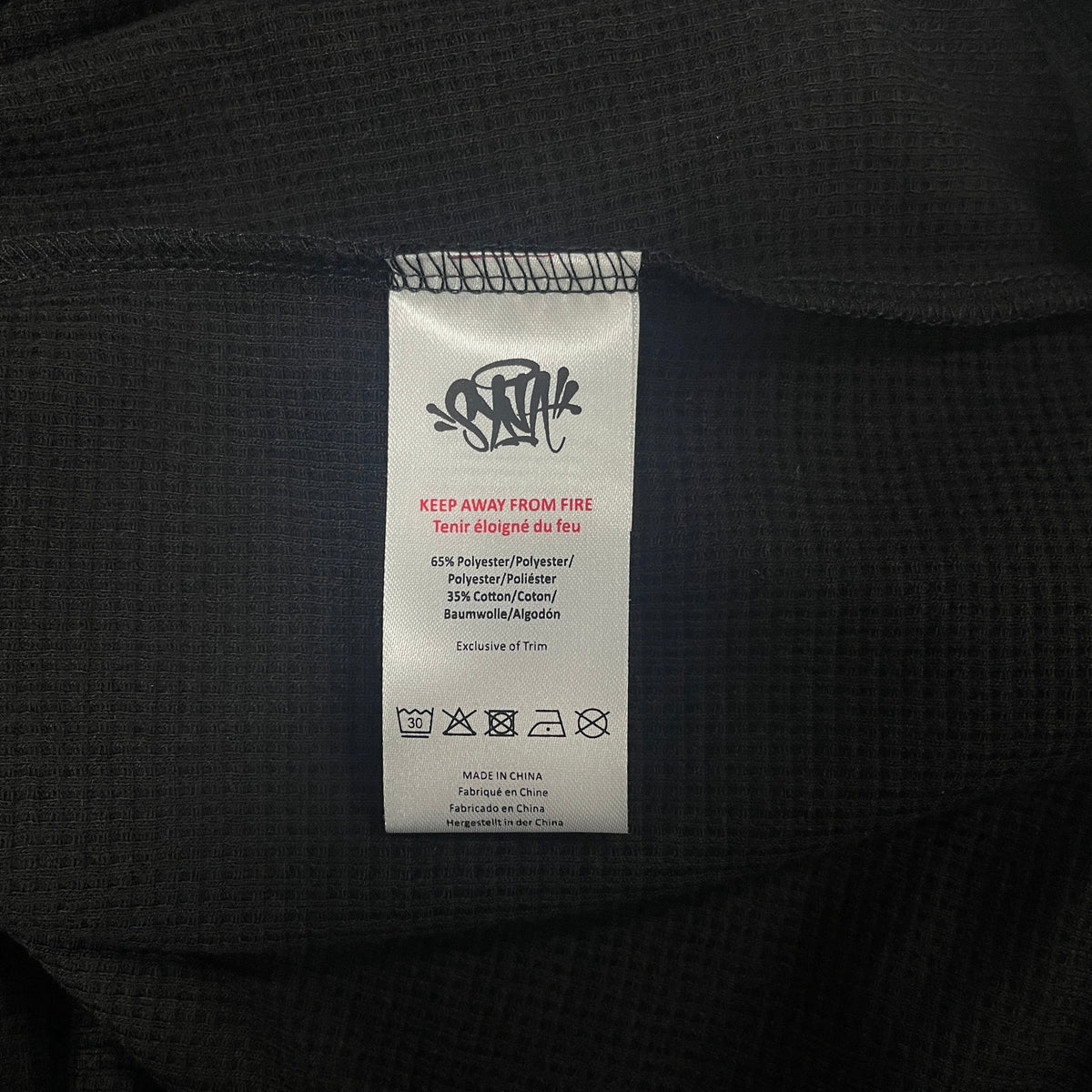 SYNA LS WAFFLE TEE (BLACK)