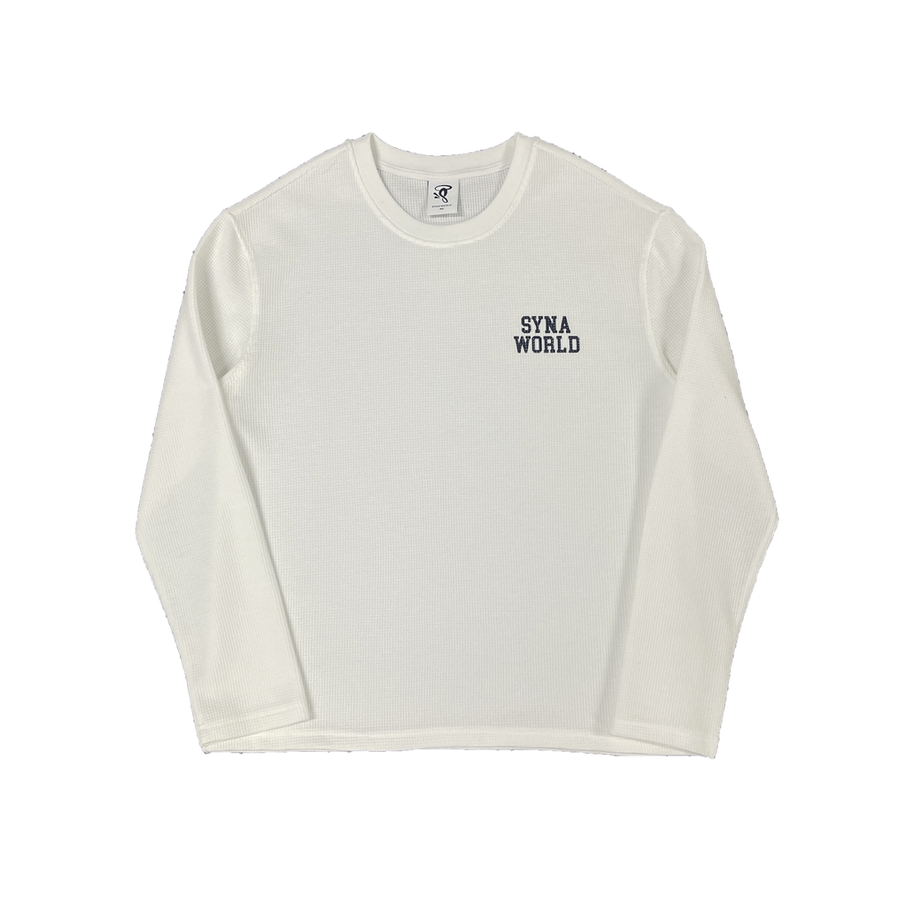 SYNA LS WAFFLE TEE (WHITE)