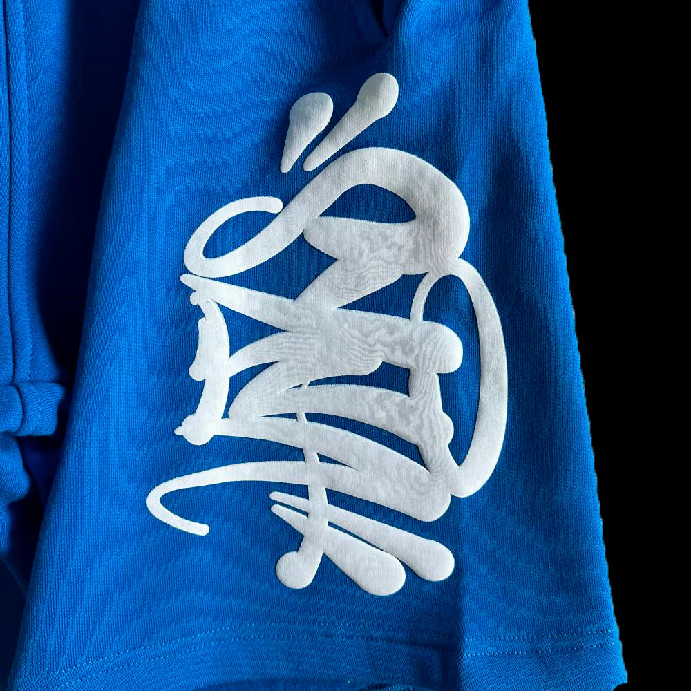 T-SHIRT & SHORTS LOGO SET (BLUE / WHITE)