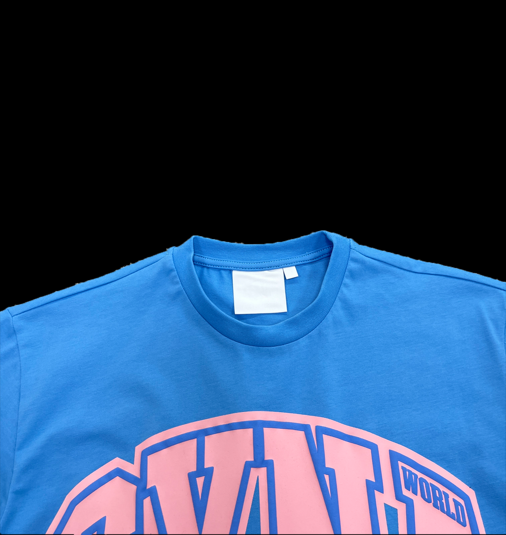 CORTEIZ COLLEGE TEE (BLUE/PINK)