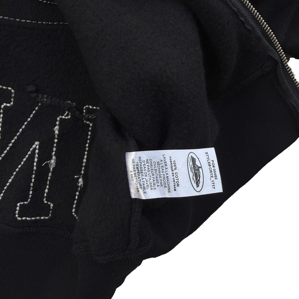 CORTEIZ LUNDUN STITCH ZIP HOODIE (BLACK)