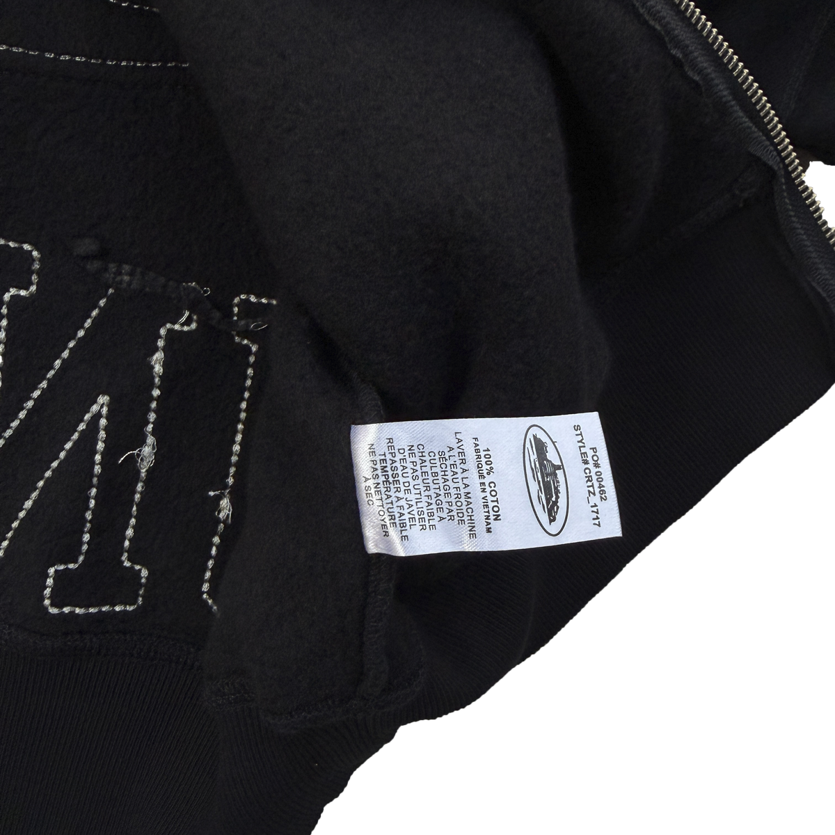 CORTEIZ LUNDUN STITCH ZIP HOODIE (BLACK)