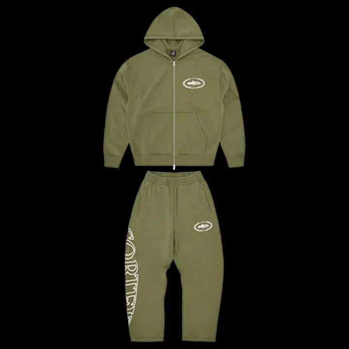 SUPERIOR ROYALE ZIP TRACKSUIT (OLIVE)